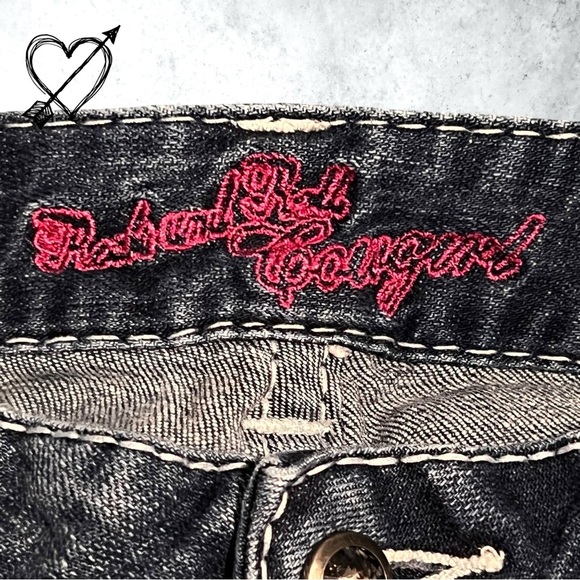 Rock & Roll Cowgirl Mid Rise Bootcut Jeans Womens Size 28 x 34 Stretch Denim EUC - Picture 3 of 7